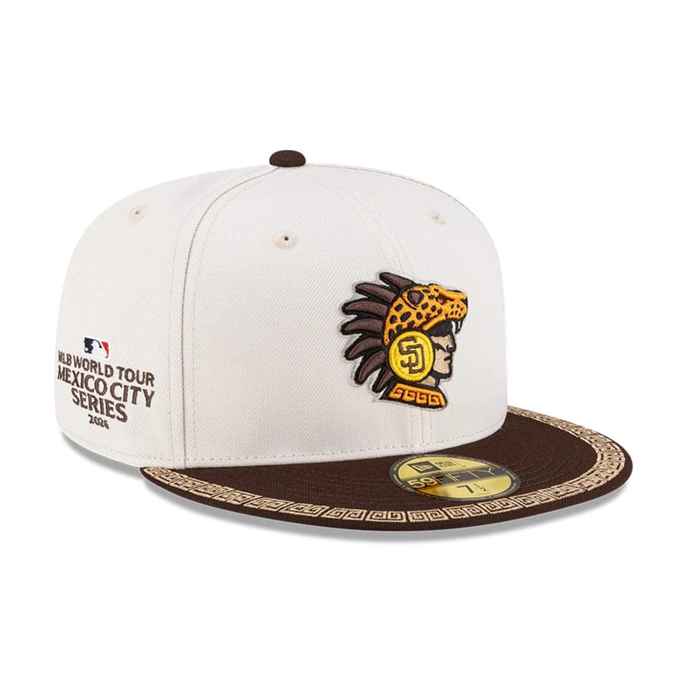San Diego Padres MLB Mexico City Series 2026 Light Beige 59FIFTY Fitted Cap-zelvios