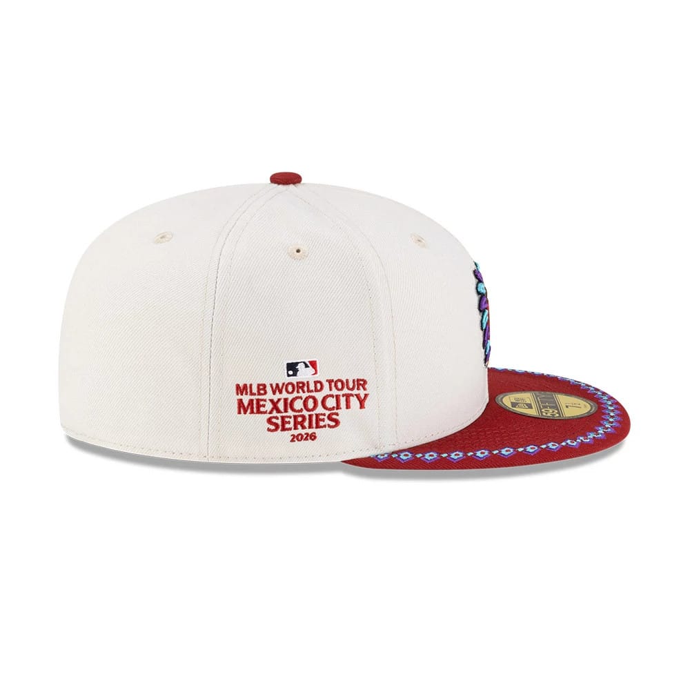 Arizona Diamondbacks MLB Mexico City Series 2026 White 59FIFTY Fitted Cap-zelvios