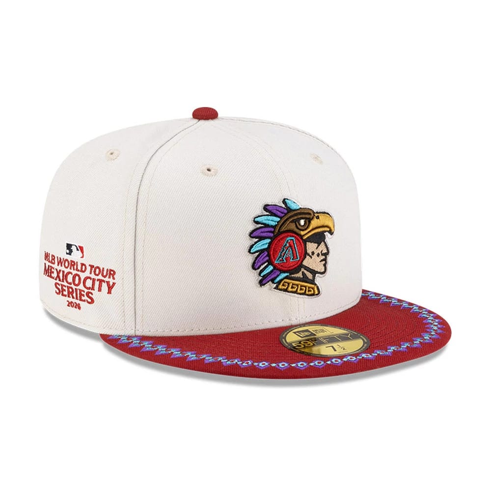 Arizona Diamondbacks MLB Mexico City Series 2026 White 59FIFTY Fitted Cap-zelvios