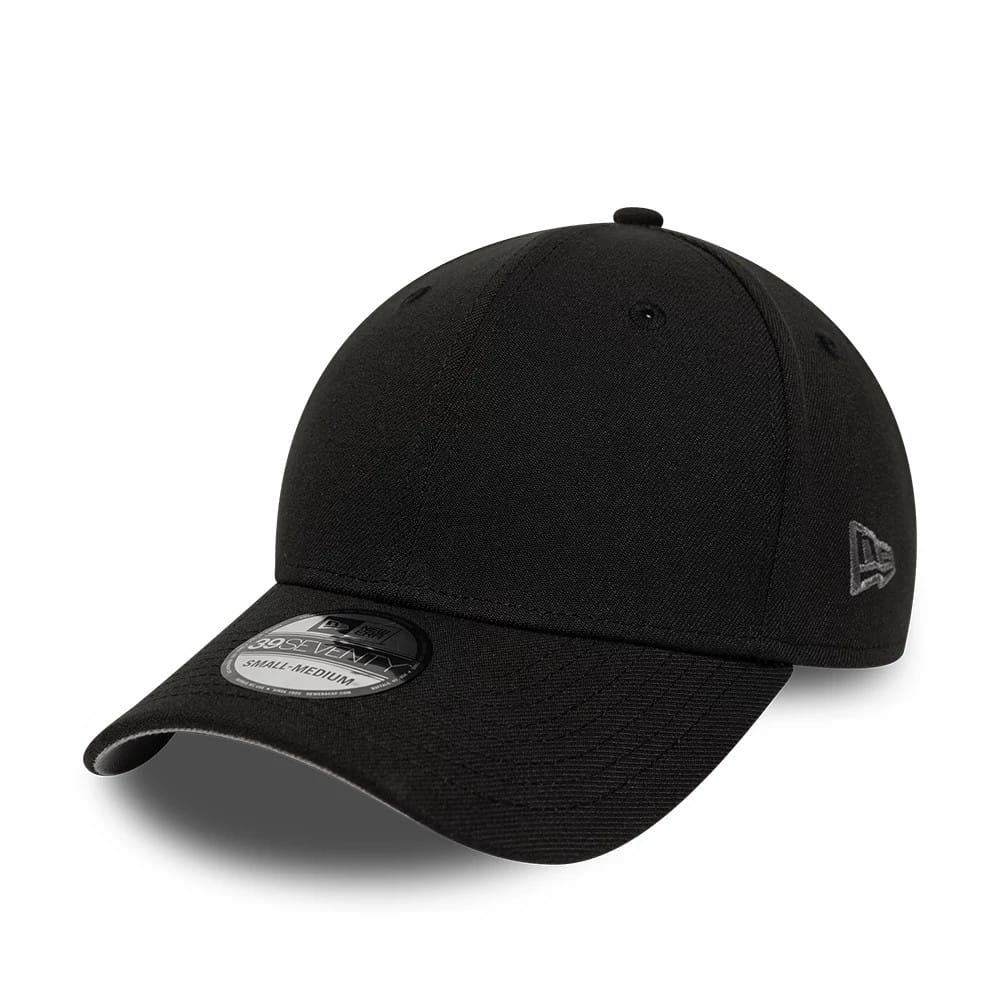 New Era Mono Black 39SEVENTY Stretch Fit Cap-zelvios