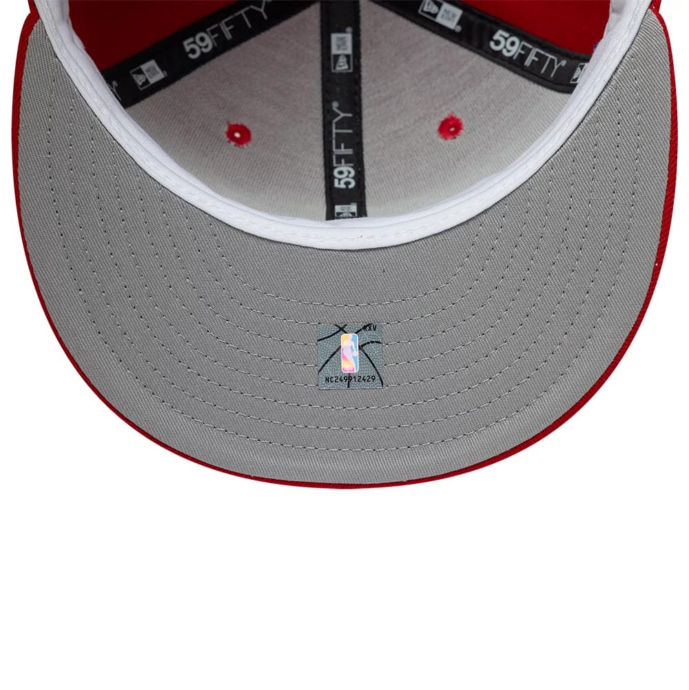 Philadelphia 76ers NBA Hardwood Classic Red 59FIFTY Fitted Cap-zelvios
