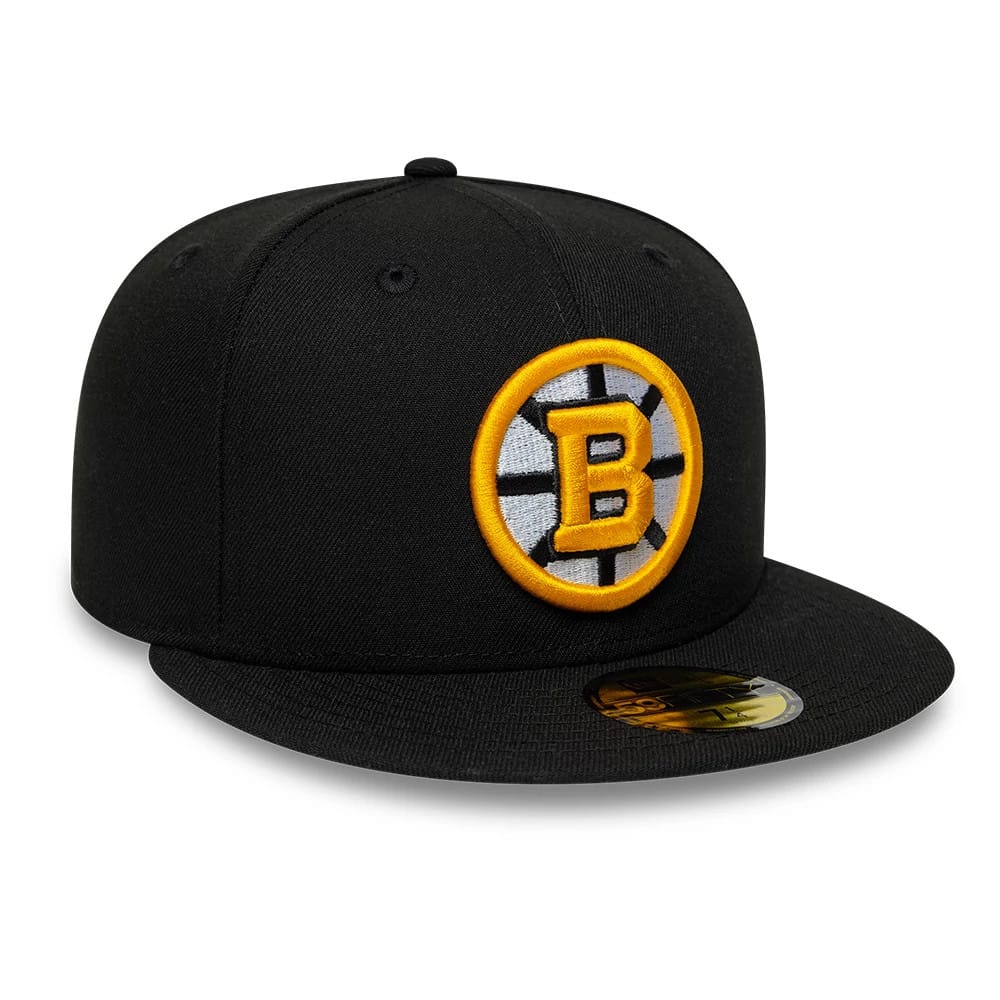 Boston Bruins NHL Basic Black 59FIFTY Fitted Cap-zelvios