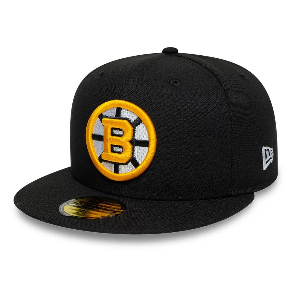 Boston Bruins NHL Basic Black 59FIFTY Fitted Cap-zelvios