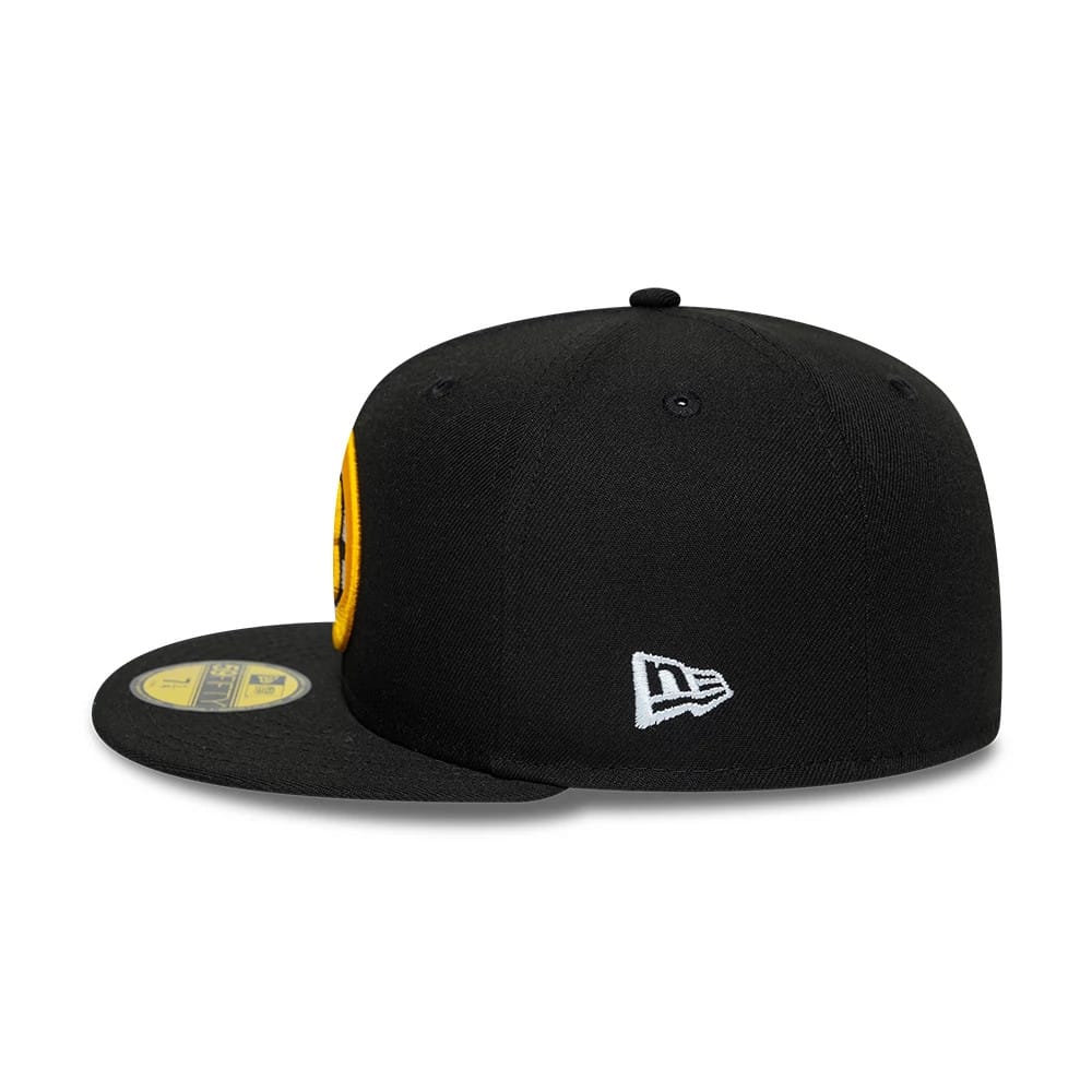 Boston Bruins NHL Basic Black 59FIFTY Fitted Cap-zelvios