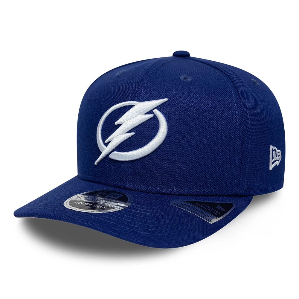 Tampa Bay Lightning NHL Team Blue 9SEVENTY Stretch Snap Adjustable Cap-zelvios