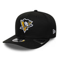 Pittsburgh Penguins NHL Team Black 9SEVENTY Stretch Snap Adjustable Cap-zelvios