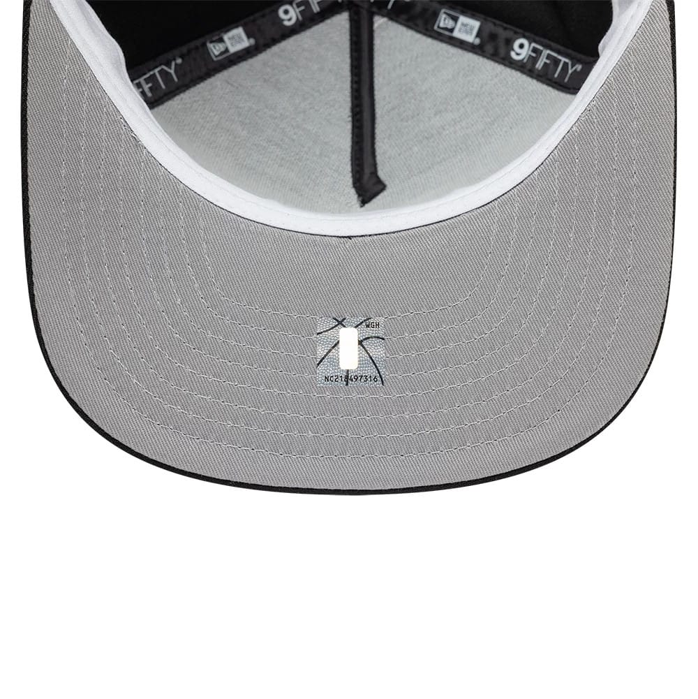Bucks NBA Hardwood Classic Black 9FIFTY A-Frame Snapback Adjustable Cap-zelvios