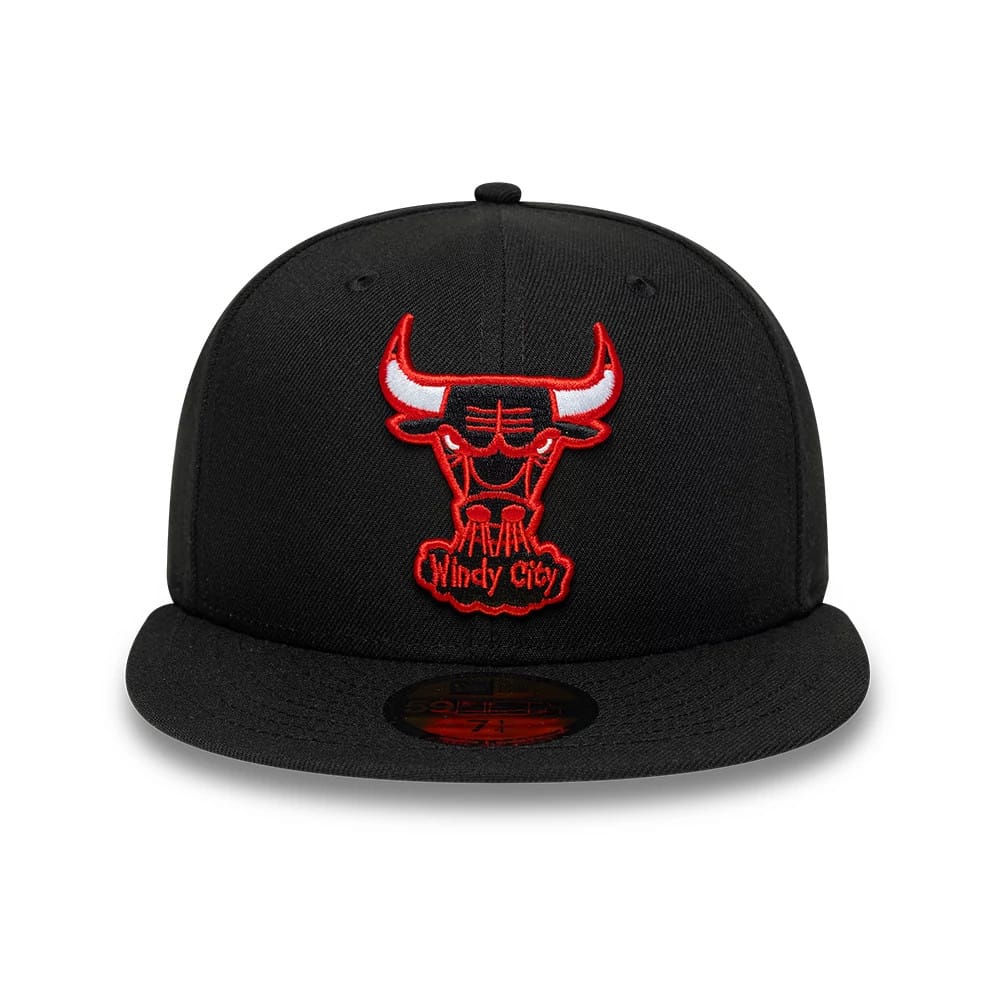 Bulls NBA Hardwood Classic Black 59FIFTY Fitted Cap-zelvios