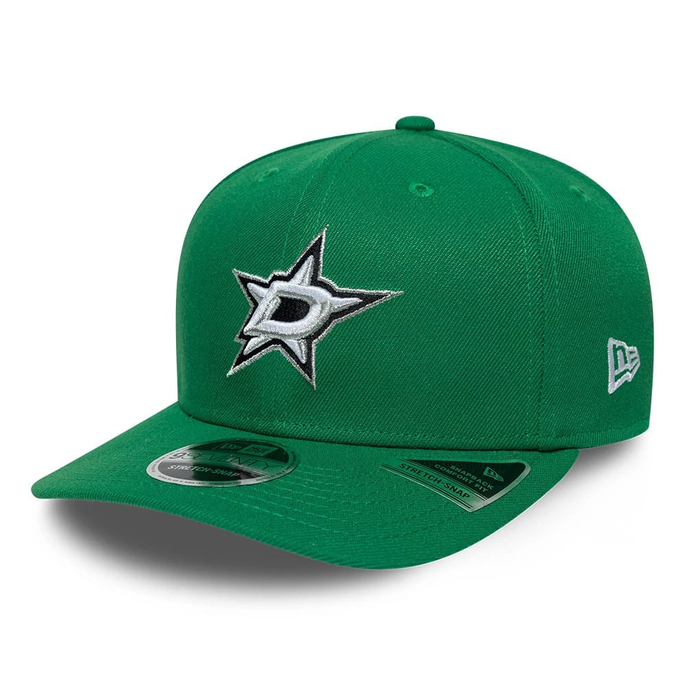 Dallas Stars NHL Team Green 9SEVENTY Stretch Snap Adjustable Cap-kentox