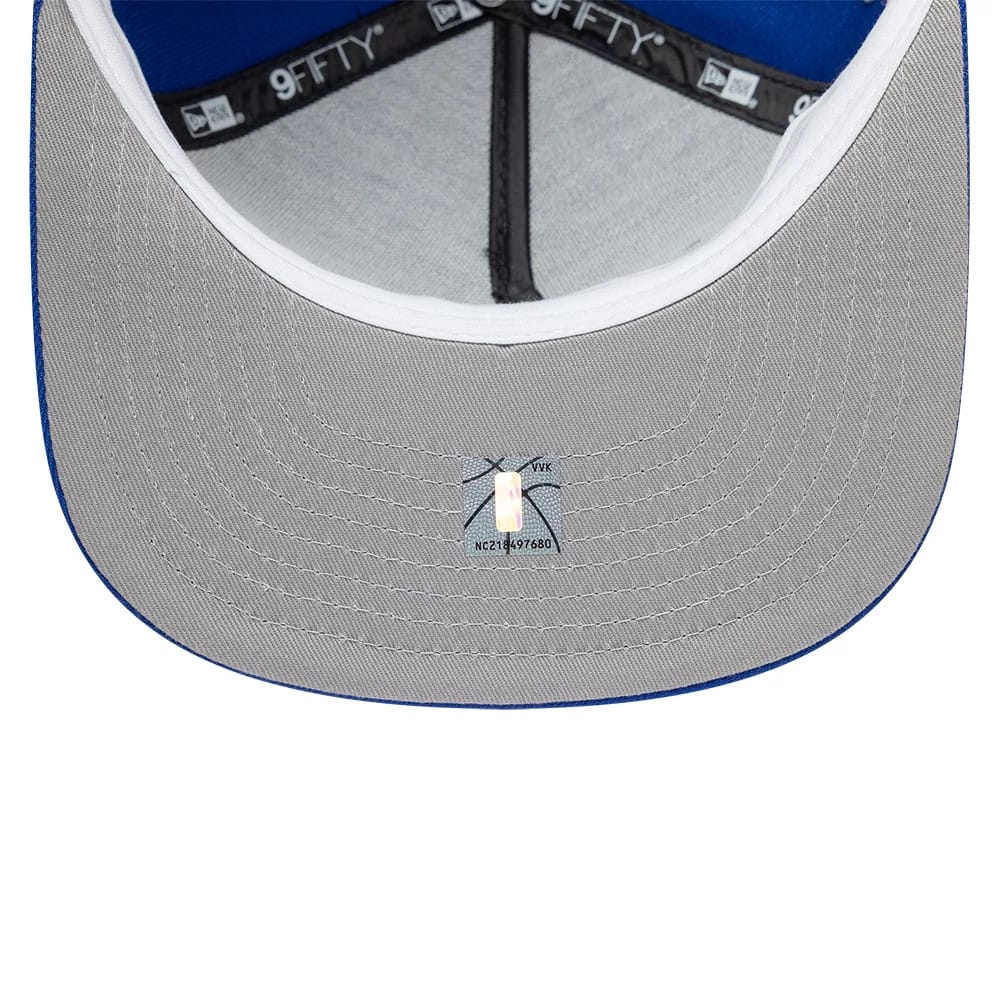 Golden State Warriors NBA Hardwood Classic Blue 9FIFTY A-Frame Snapback Adjustable Cap-kentox