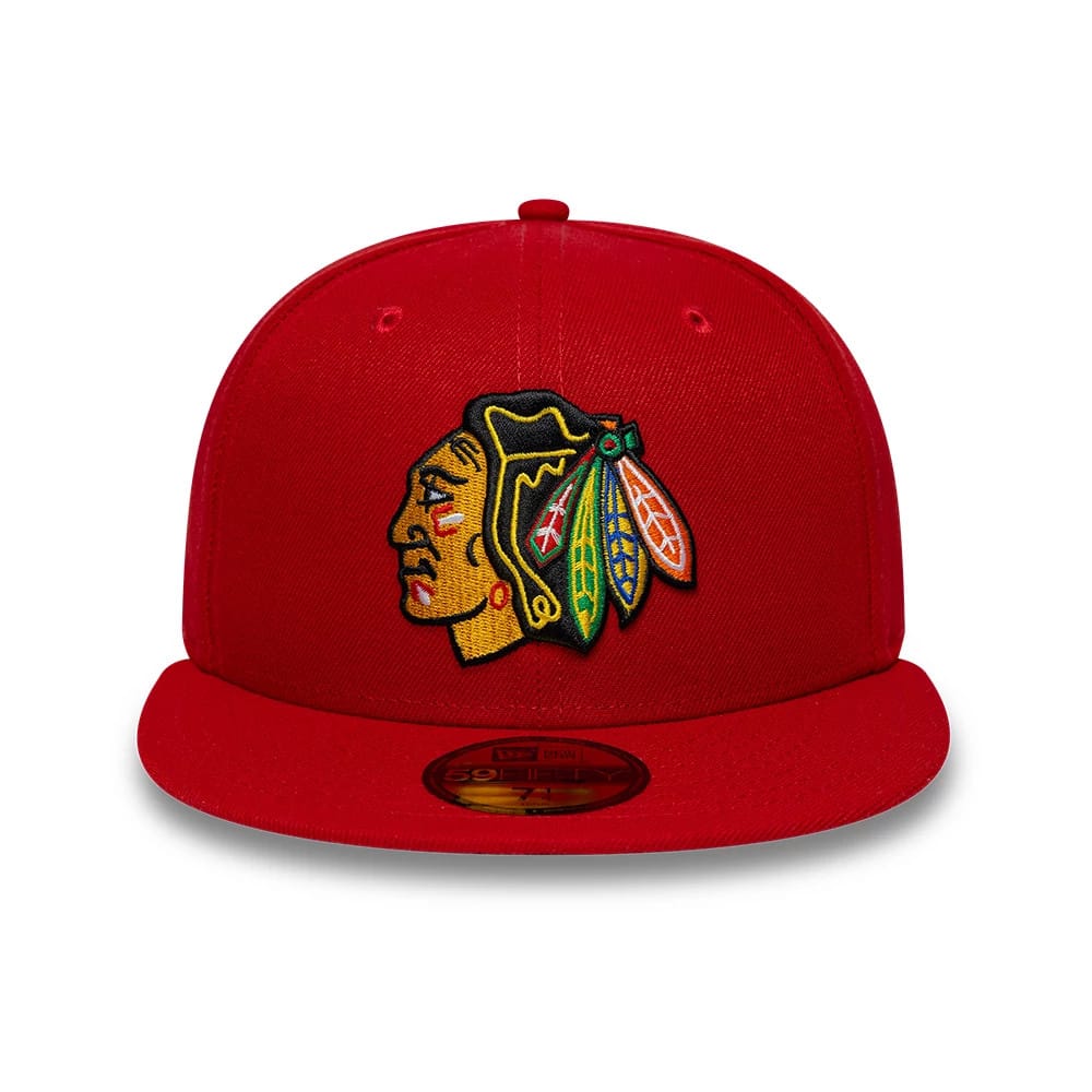 Chicago Blackhawks NHL Basic Red 59FIFTY Fitted Cap-zelvios
