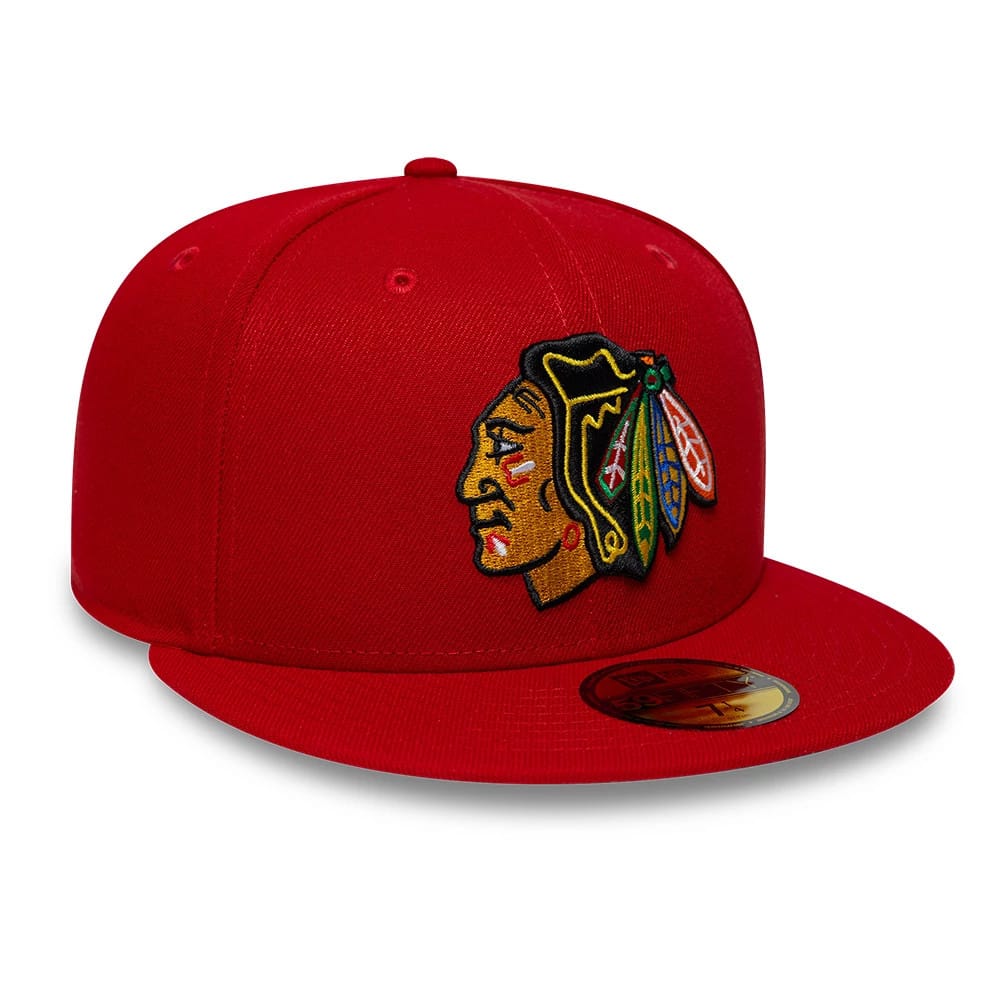 Chicago Blackhawks NHL Basic Red 59FIFTY Fitted Cap-zelvios