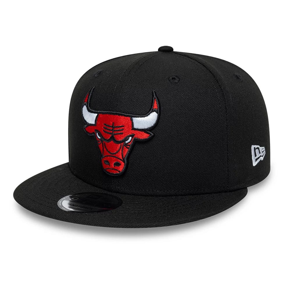 Chicago Bulls NBA Black 9FIFTY Snapback Adjustable Cap-zelvios