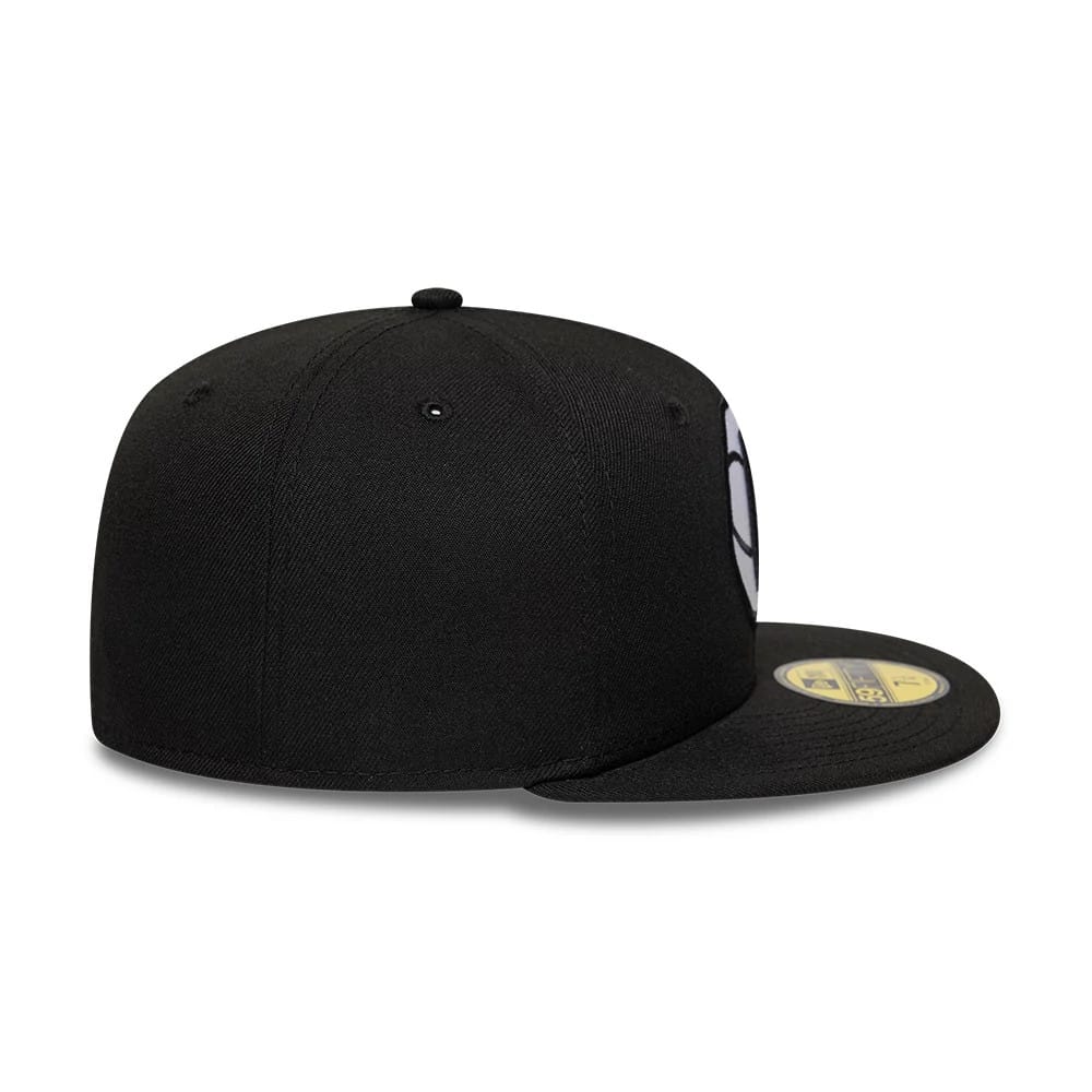 Brooklyn Nets NBA Basic Black 59FIFTY Fitted Cap-zelvios