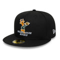 Milwaukee Bucks NBA Hardwood Classic Black 59FIFTY Fitted Cap-zelvios