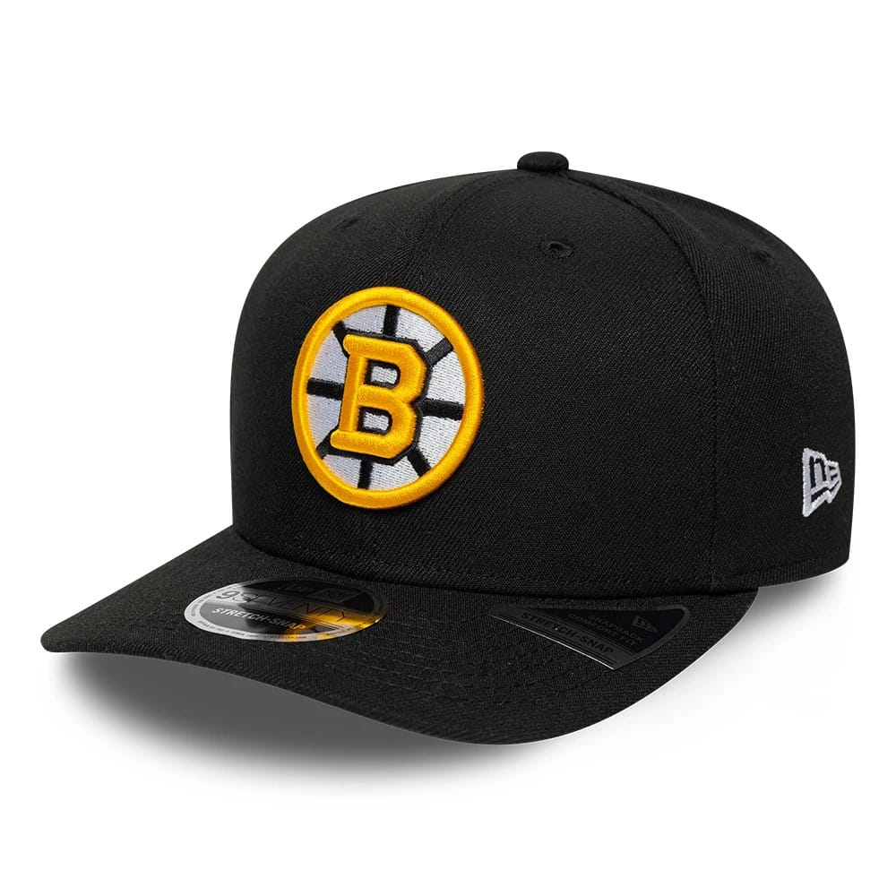 Boston Bruins NHL Team Black 9SEVENTY Stretch Snap Adjustable Cap-zelvios