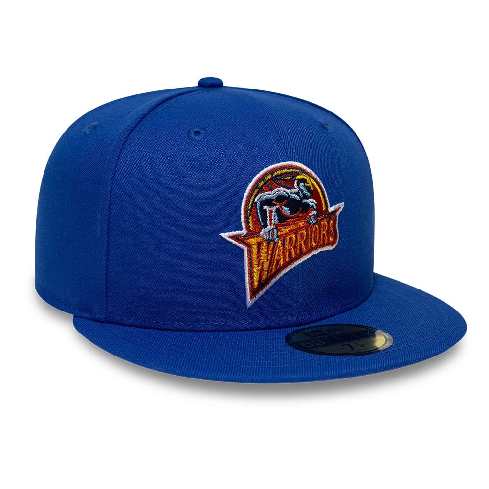 Golden State Warriors NBA Hardwood Classic Blue 59FIFTY Fitted Cap-kentox