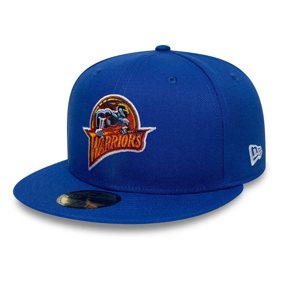Golden State Warriors NBA Hardwood Classic Blue 59FIFTY Fitted Cap-kentox