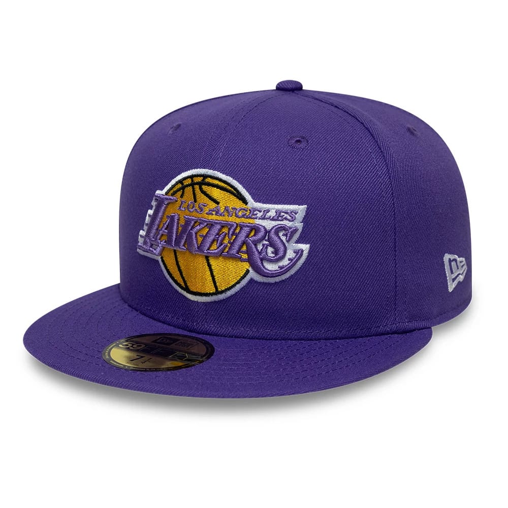 LA Lakers NBA Hardwood Classic Purple 59FIFTY Fitted Cap-zelvios