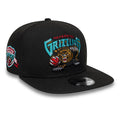 Vancouver Grizzlies NBA Hardwood Classic Black 9FIFTY A-Frame Snapback Adjustable Cap-zelvios