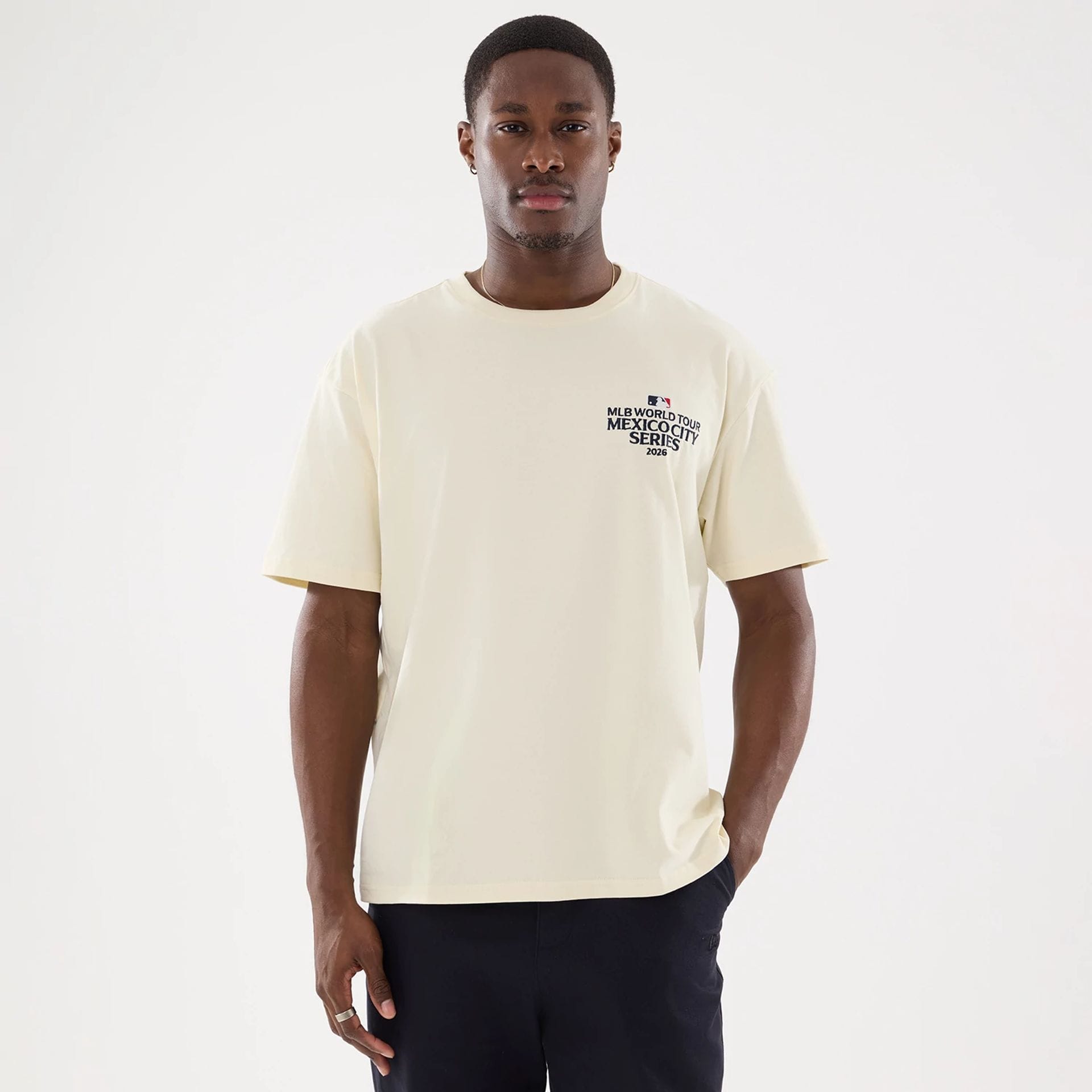 Dueling Logo MLB Mexico City Series 2026 Cream T-Shirt-kentox