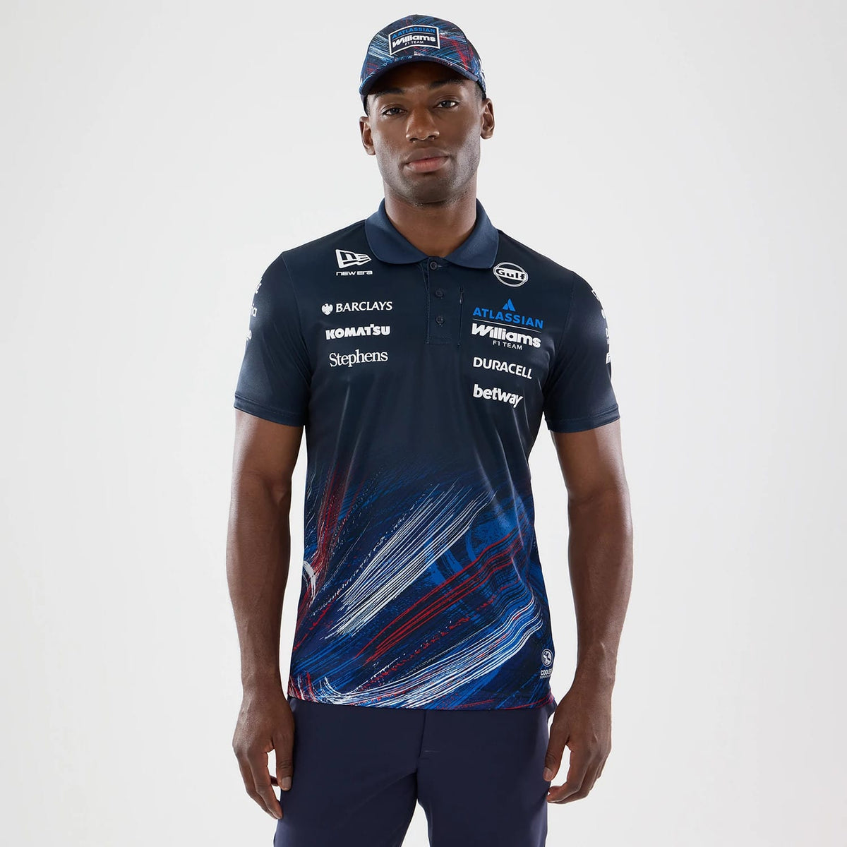 Williams GB Race Special Navy Tech Polo T-Shirt-zelvios