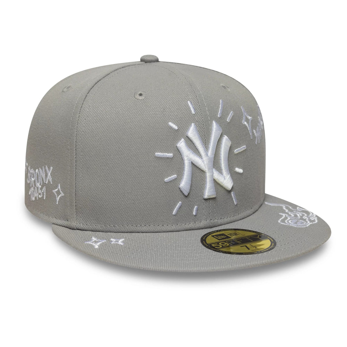 New York Yankees MLB Scribble Grey 59FIFTY Fitted Cap-zelvios