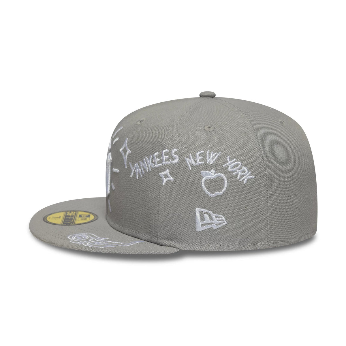 New York Yankees MLB Scribble Grey 59FIFTY Fitted Cap-zelvios