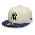 New York Yankees MLB Paisley Visor Cream 59FIFTY Fitted Cap-zelvios