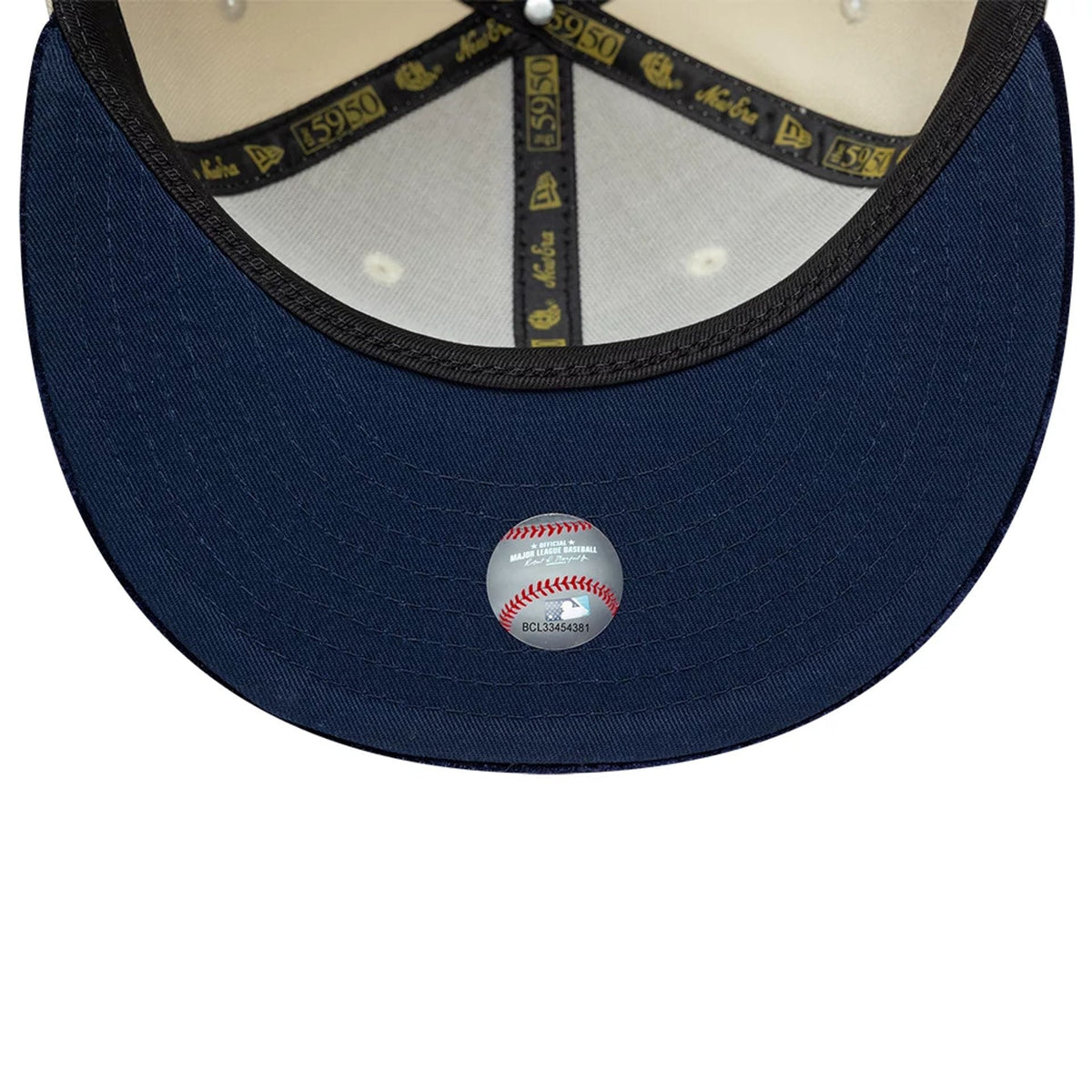 New York Yankees MLB Paisley Visor Cream 59FIFTY Fitted Cap-zelvios