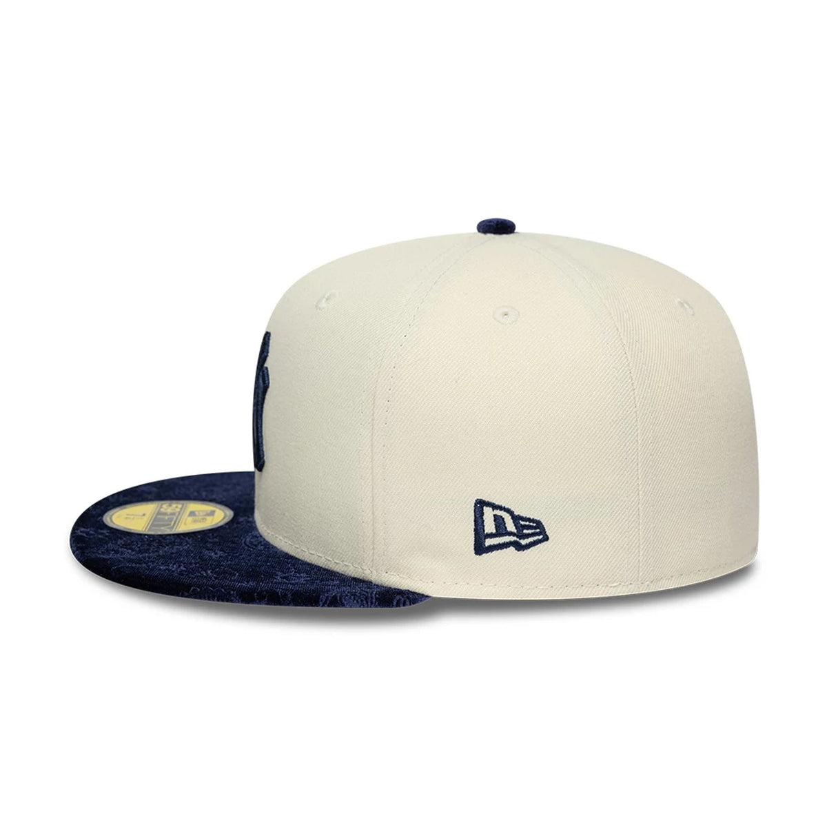 New York Yankees MLB Paisley Visor Cream 59FIFTY Fitted Cap-zelvios