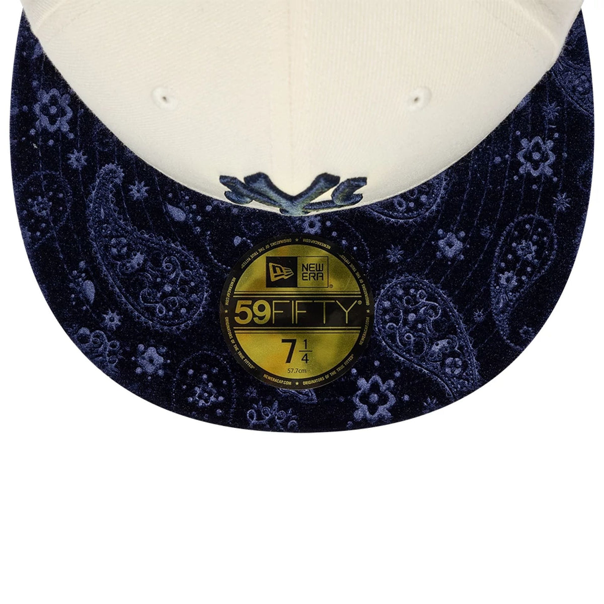 New York Yankees MLB Paisley Visor Cream 59FIFTY Fitted Cap-zelvios