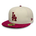 LA Dodgers MLB Paisley Visor Cream 59FIFTY Fitted Cap-zelvios