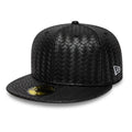 New Era Woven PU Black 59FIFTY Fitted Cap-zelvios