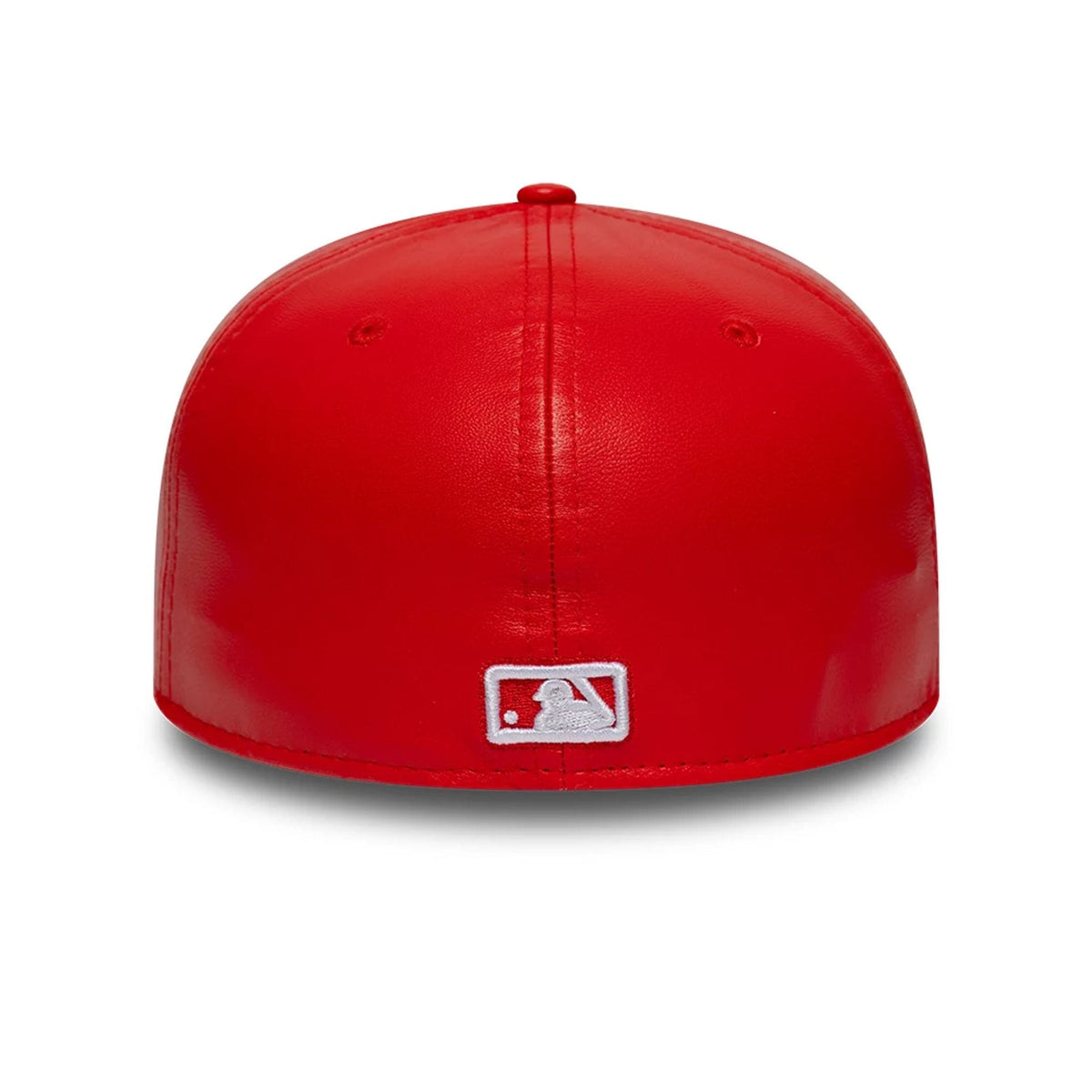 New York Yankees MLB Leather Red 59FIFTY Fitted Cap-zelvios