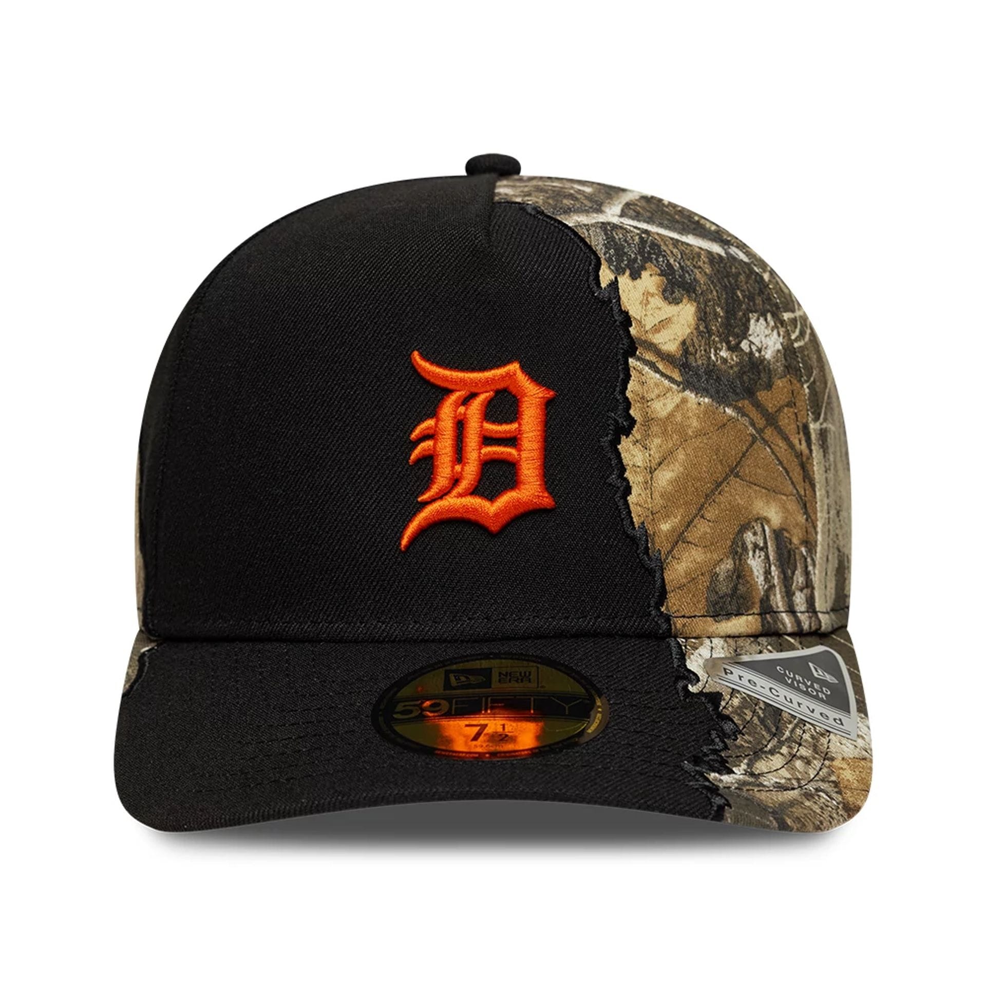 Detroit Tigers MLB Split Realtree Black 59FIFTY A-Frame Fitted Cap-kentox