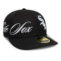 Chicago White Sox MLB Side Script Black Low Profile 59FIFTY Fitted Cap-zelvios