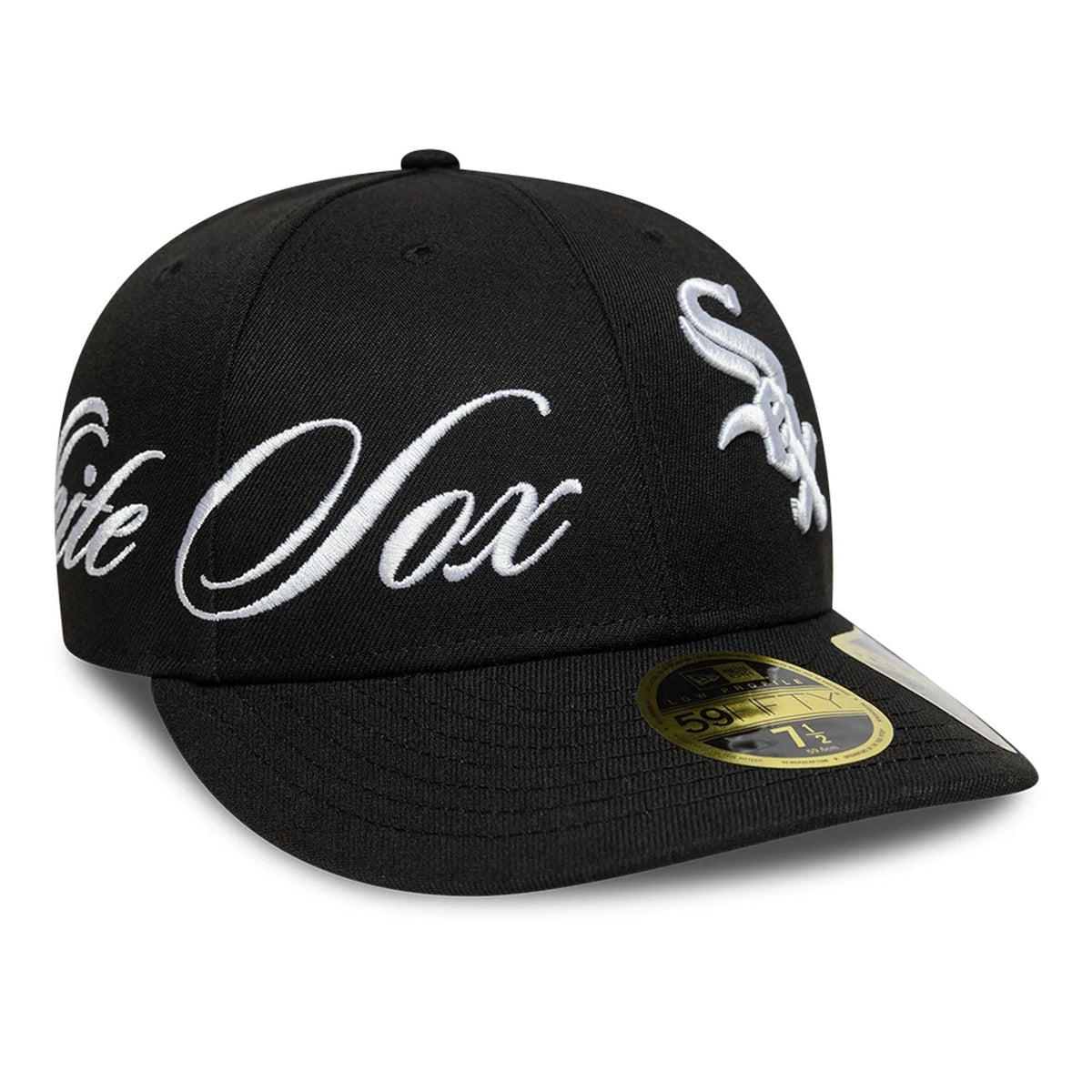 Chicago White Sox MLB Side Script Black Low Profile 59FIFTY Fitted Cap-zelvios