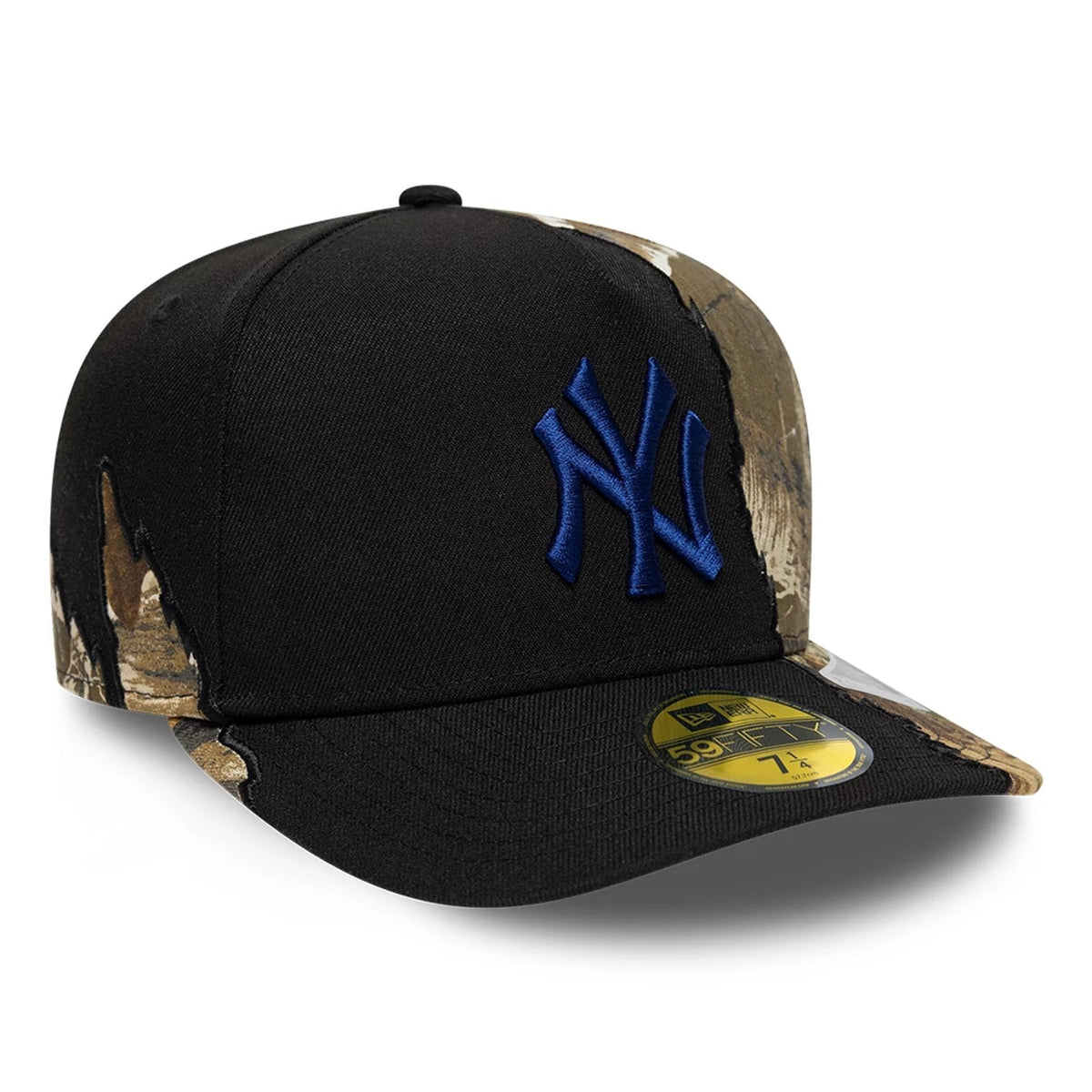 New York Yankees MLB Split Realtree Black 59FIFTY A-Frame Fitted Cap-zelvios