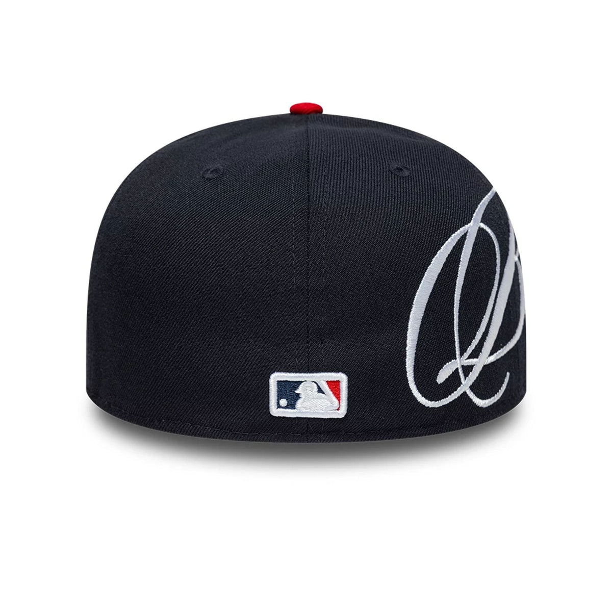 Atlanta Braves MLB Side Script Navy Low Profile 59FIFTY Fitted Cap-zelvios