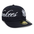 New York Yankees MLB Side Script Navy Low Profile 59FIFTY Fitted Cap-zelvios