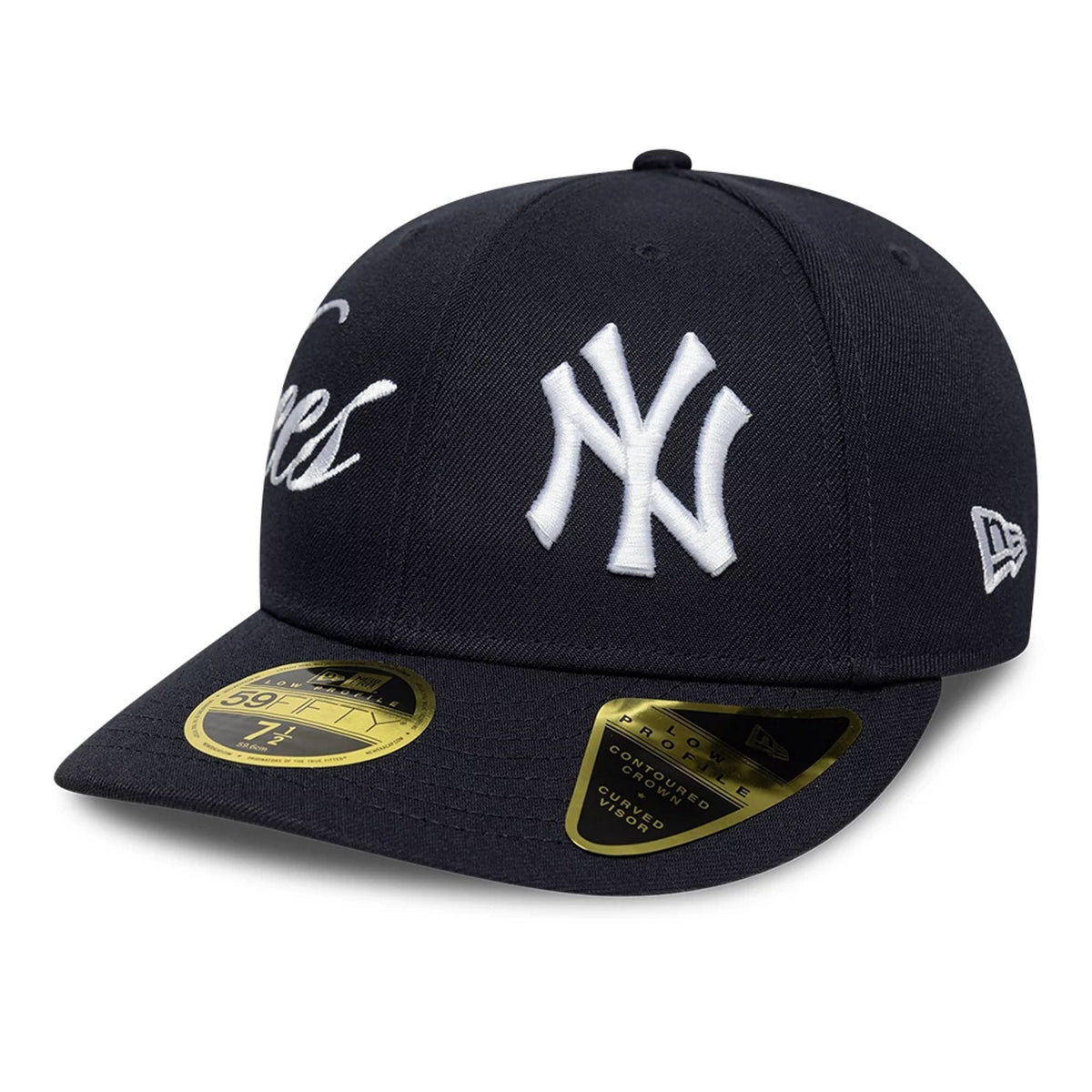 New York Yankees MLB Side Script Navy Low Profile 59FIFTY Fitted Cap-zelvios