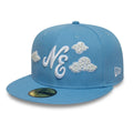 New Era Faux Pearl Cloud Pastel Blue 59FIFTY Fitted Cap-zelvios