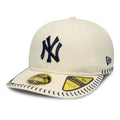New York Yankees MLB Baseball Stitch Cream Retro Crown 59FIFTY Fitted Cap-zelvios