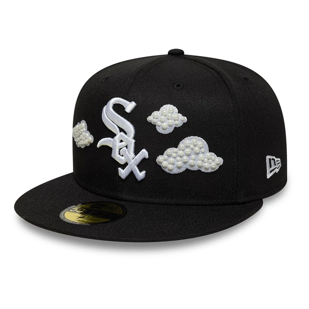 Chicago White Sox MLB Faux Pearl Cloud Black 59FIFTY Fitted Cap-zelvios