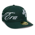 New Era Side Script Dark Green Low Profile 59FIFTY Fitted Cap-zelvios
