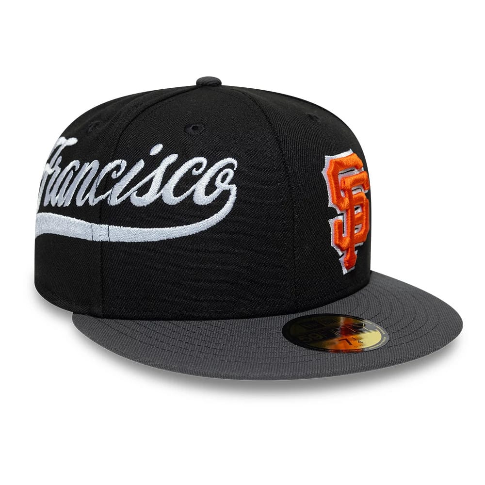 San Francisco Giants MLB Multi Logo Satin Lined Black 59FIFTY Fitted Cap-zelvios