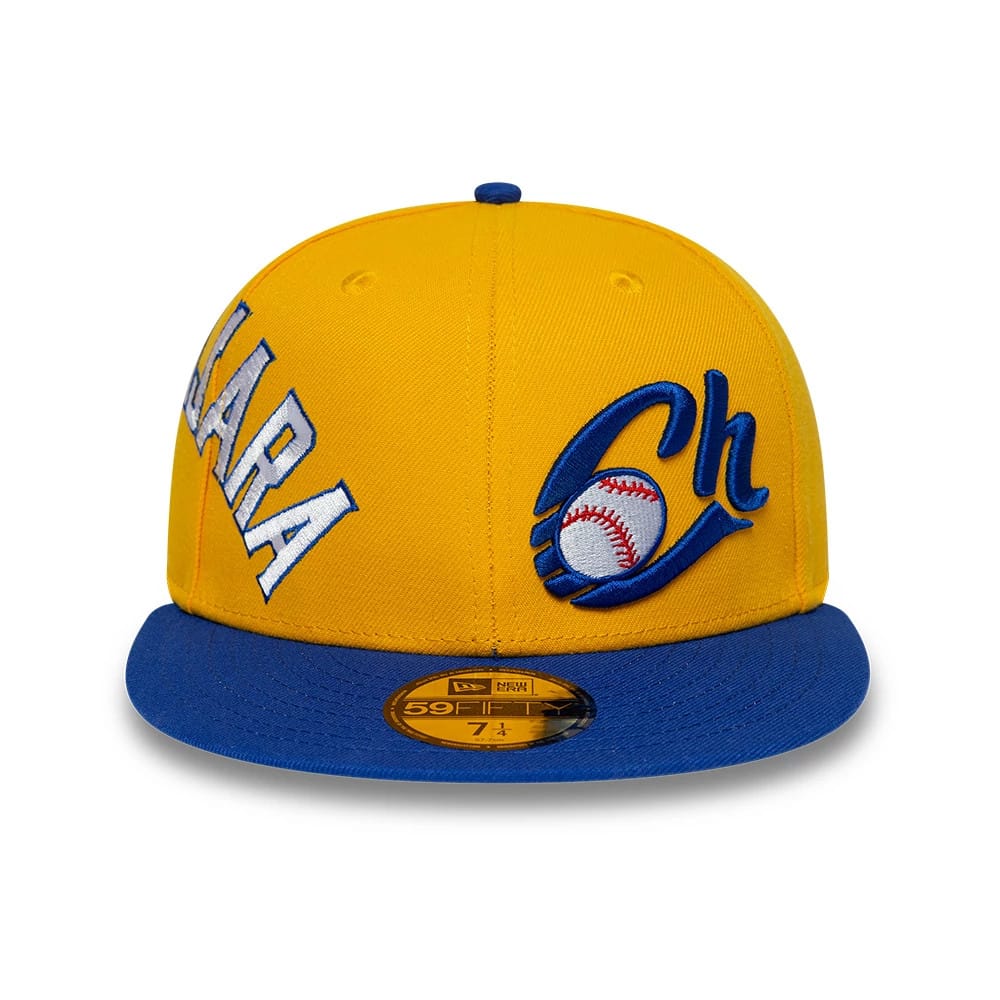 Charros De Jalisco LMB Multi Logo Satin Lined Gold 59FIFTY Fitted Cap-zelvios