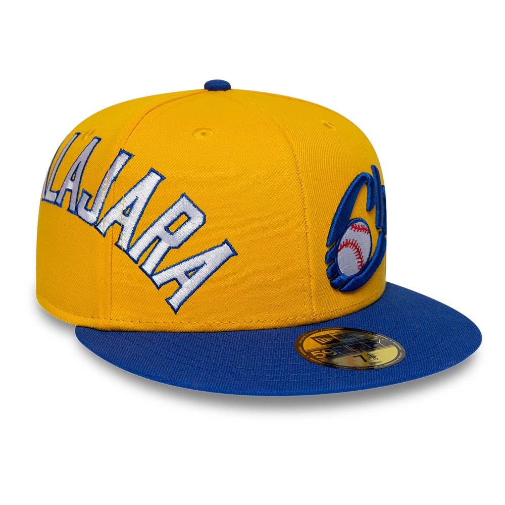 Charros De Jalisco LMB Multi Logo Satin Lined Gold 59FIFTY Fitted Cap-zelvios