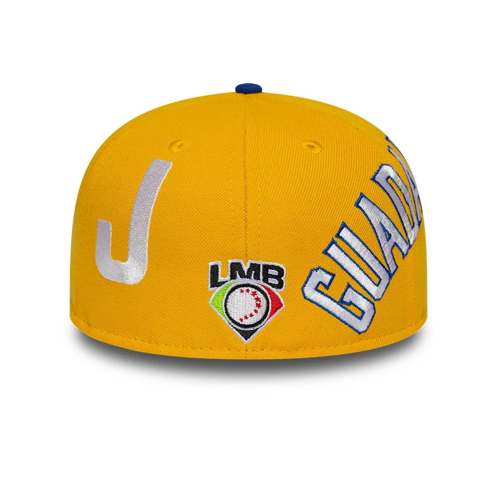 Charros De Jalisco LMB Multi Logo Satin Lined Gold 59FIFTY Fitted Cap-zelvios